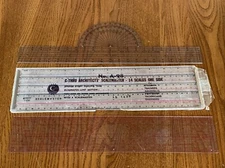 Vtg Weems Aircraft Plotter Mark II C-Thru Architects Scalemaster 14 Scales In 1