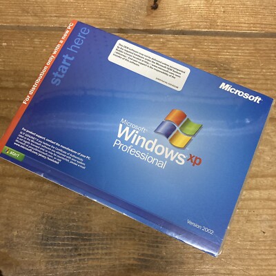 Microsoft Windows XP Professional CD Sealed 2002 SP2 REQUIRES KEY - NOT INCLUDED