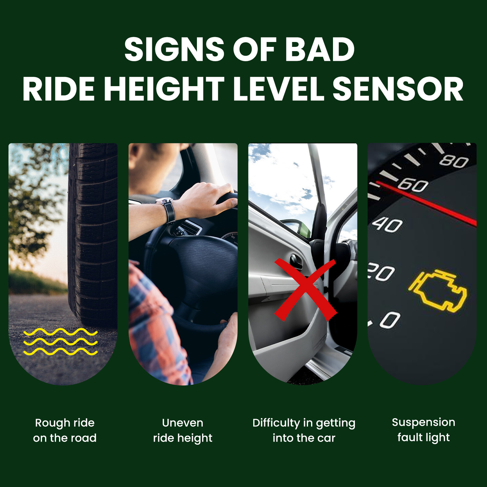 2x Front L&R Ride Height Level Sensor Fit Audi A8 Quattro S8 Bentley Continental