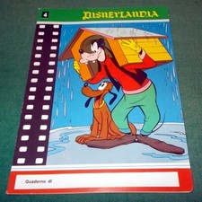 Quaderno Pigna a righe anni '70 "DISNEYLANDIA n. 4 copertine Topolino anni '60