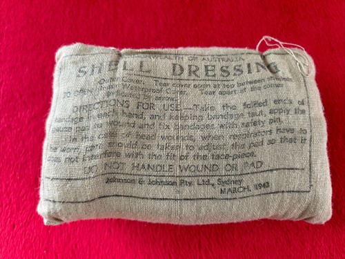 Original WW2 Australian British Army Shell Dressing Bandage 1943 Sealed