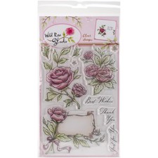 Wild Rose Studio Ltd. Clear Stamp 6"X8" Antique Roses - NEW