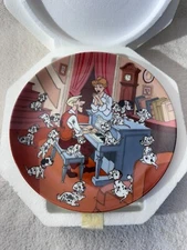 Disney Collectible Plate 101 Dalmatians Happy Reunion Certificate Authenticity
