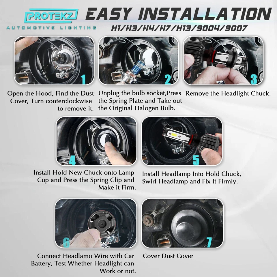 Kit de faros LED H11 6000K bombillas para Chevrolet Equinox 2010-2017 haz bajo Foto 3 de 4