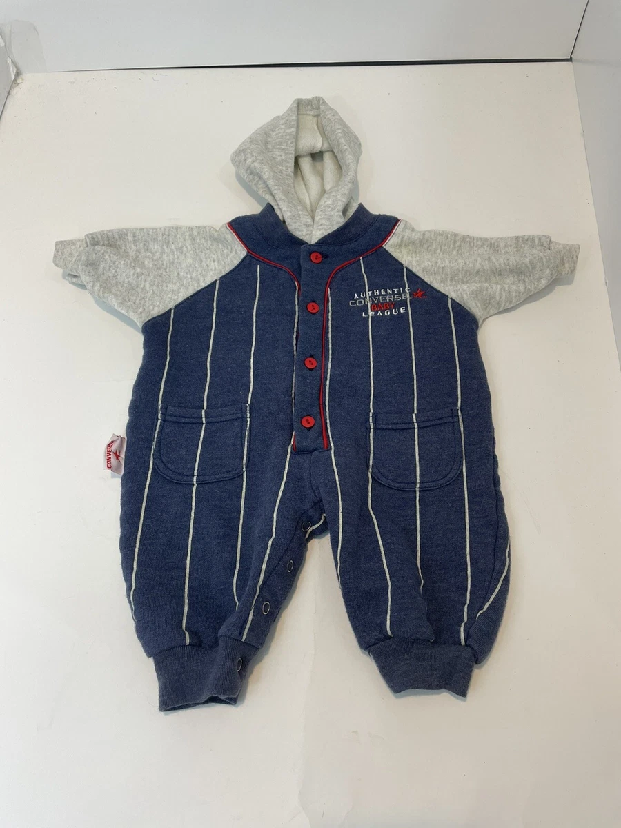 Vintage Baby League Converse Kids All Star One Piece Sz 3 6 Months Baseball
