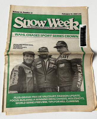 SNOW WEEK Snowmobile Racing Magazine Newspaper Publication February 27, 1989