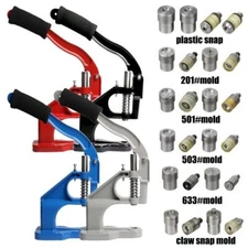 Aluminum Hand Punch Press Machine and Steel Dies for Snap Buttons Jeans Mold 