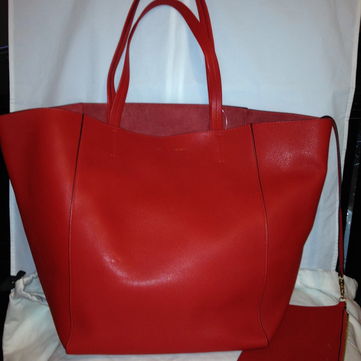 Celine Red Phantom Cabas Tote