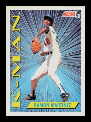 Ramon Martinez 48 Los Angeles Dodgers Baseball Score K Man 408 Trading Card