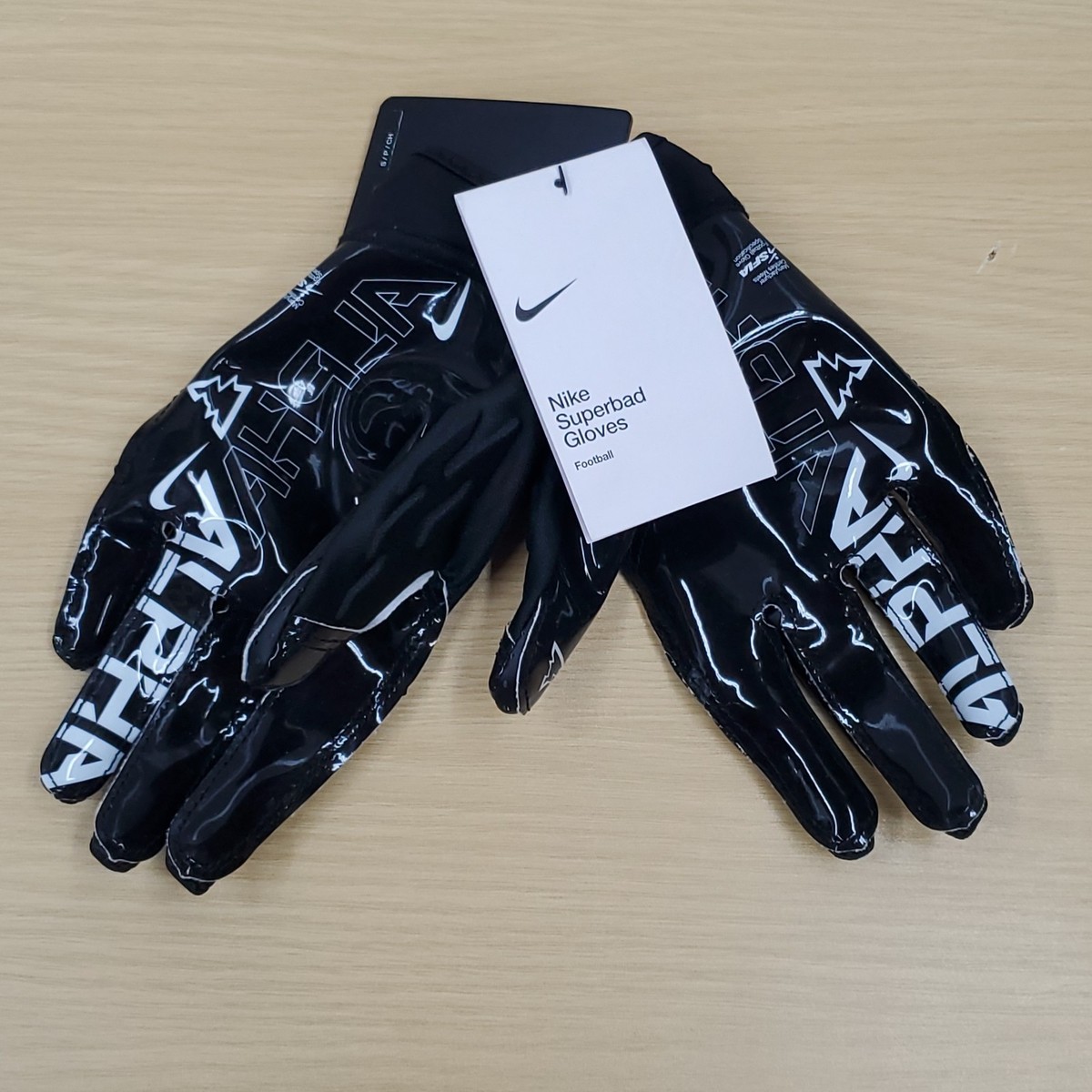 送料無料 新品 NIKE SUPERBAD 6.0 ALPHA LOGO L Nike Superbad 6.0 Alpha White/Black Padded Skill Gloves Size