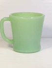 Vintage Fire King Jadeite D Handle Mug Coffee Cup Green Milk Glass Oven Ware