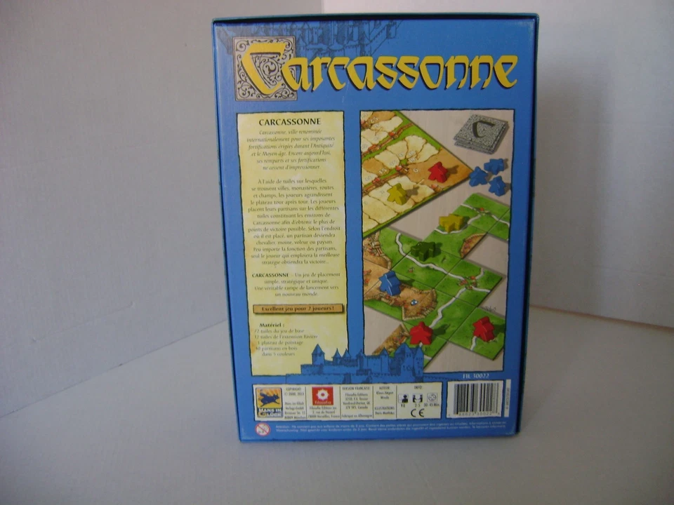 Jeu de société CARCASSONNE avec extension la Riviere Hans im Glück comme neuf - Photo 4/4