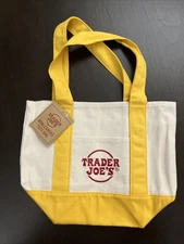 Trader Joe's Mini Canvas Tote Bag - 2025 Winter Yellow