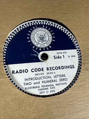 Department Of Navy radio code recordings 16 LPs 78 Rpm 1951 Inglewood Calif. - Picture 1 of 3