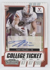 2021 Contenders Draft Picks College Ticket Stub 27/87 Tony Poljan #316 Auto 08s2