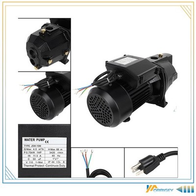 1.0HP 18.5GPH Shallow Well Jet Pump w/Pressure Switch Agricultural Cast Motor