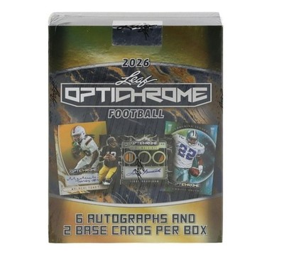 2026 LEAF OPTICHROME FOOTBALL HOBBY BOX - BRAND NEW - FREE SHIPPING    