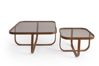 Braun Wohnzimmer Set 2X Couchtische Modern Einrichtung Designer Komplett