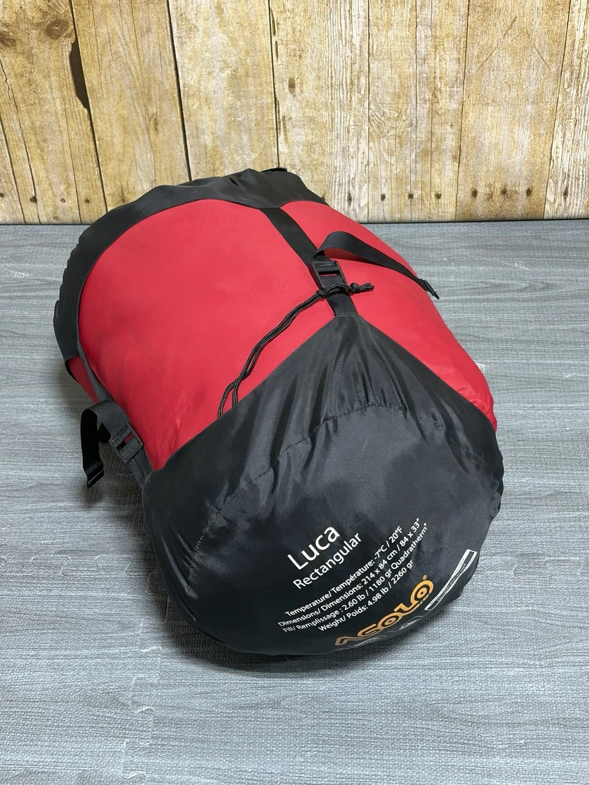 Rare Asolo Luca 20°F Rectangular Quadratherm Large Sleeping Bag