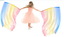 Worship Dance Flags w/ Flexible Rods Praise Worship Church Flags Red Yellow Blue