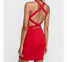 Express Red Strappy Backless Night Out Cocktail Mini-Dress, Size XL NWT