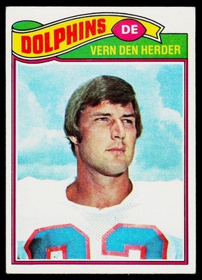 Vern Den Herder, 1977 Topps, #233, Miami Dolphins,