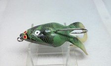 Vtg Strike King Grass Frog Green/Blk 4" Soft Topwater/Surface 3/8oz Fishing lure