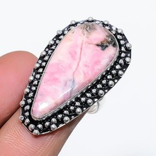 Rhodochrosite Gemstone Handmade 925 Sterling Silver Jewelry Ring 7 q579