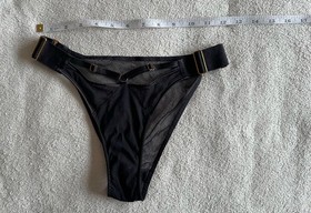 bordelle nara mesh-panelled bikini, black, size S