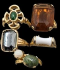 Vintage Ring Lot Avon Sarah Coventry Gold Tone All Signed Costume Jewelry Estate