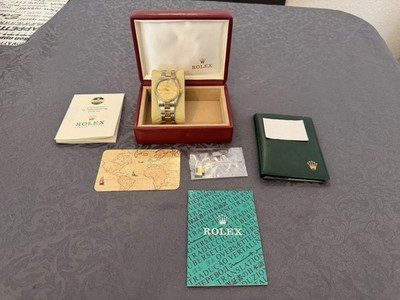 Rolex Oyster Perpetual Date Ref. 15053   Full Set   Baujahr 1984, 18 Karat Gold