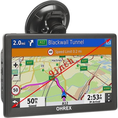 OHREX N900 GPS Navigator for Car, 9 inch Truck GPS Commercial Drivers, Trucke...