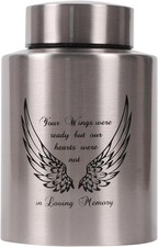 Medium Urns for Human Ashes Up to 60 Cubic Inches Sized Silver