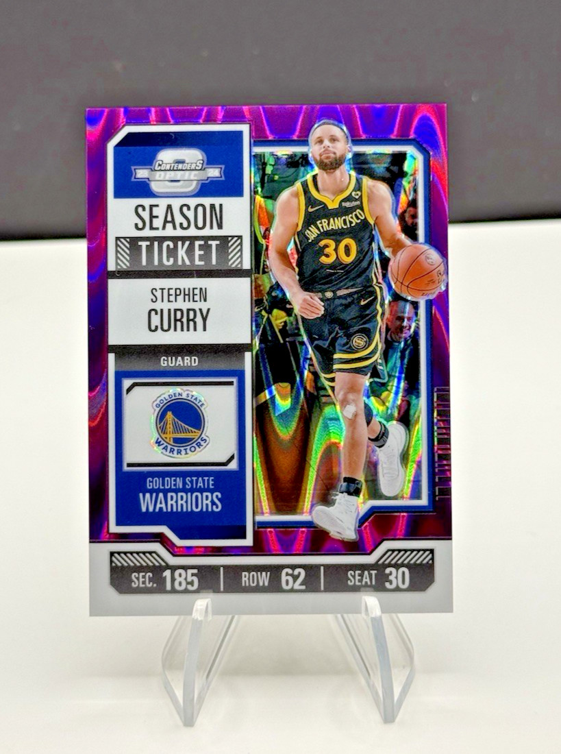2023-24 Panini Contenders Optic Stephen Curry Season Ticket Purple FOTL  /18 SSP