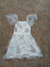 Baltic Born Tivoli Tulle Floral Dress white Large soft dreamy Neutral NEW