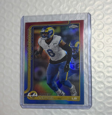 Topps 2025 Chrome Jared Verse #173 Red Parallel Los Angeles Rams