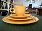 Fiesta Homer Laughlin Fiestaware Yellow Vintage 4PC Place Setting