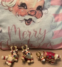 Fritz and Floyd DEER SANTA Tumbler Set of 3 w/Box