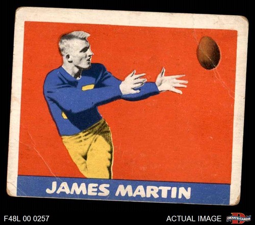 Jim Martin [Red Background] #24 1948 Leaf card