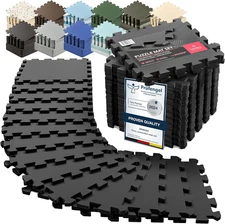 Gym Mats Set - 18 Pcs EVA Interlocking Foam Floor Tiles (12.6"X12.6"X0.4") 18Sqf