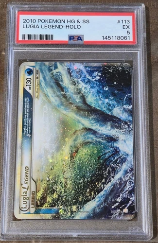 2010 POKEMON HEARTGOLD & SOULSILVER #113 LUGIA LEGEND-HOLO PSA 5 - TOP-HALF