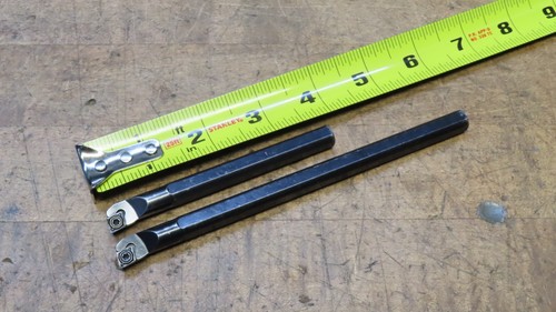 Lot of 2 Shars S-SCLCR6-2 indexable boring bars 3/8" shaft