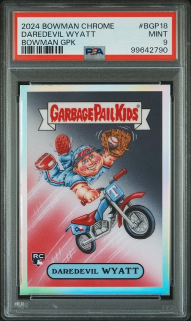 2024 Bowman Chrome Bowman Garbage Pail Kids #BGP18 Daredevil Wyatt RC PSA 9