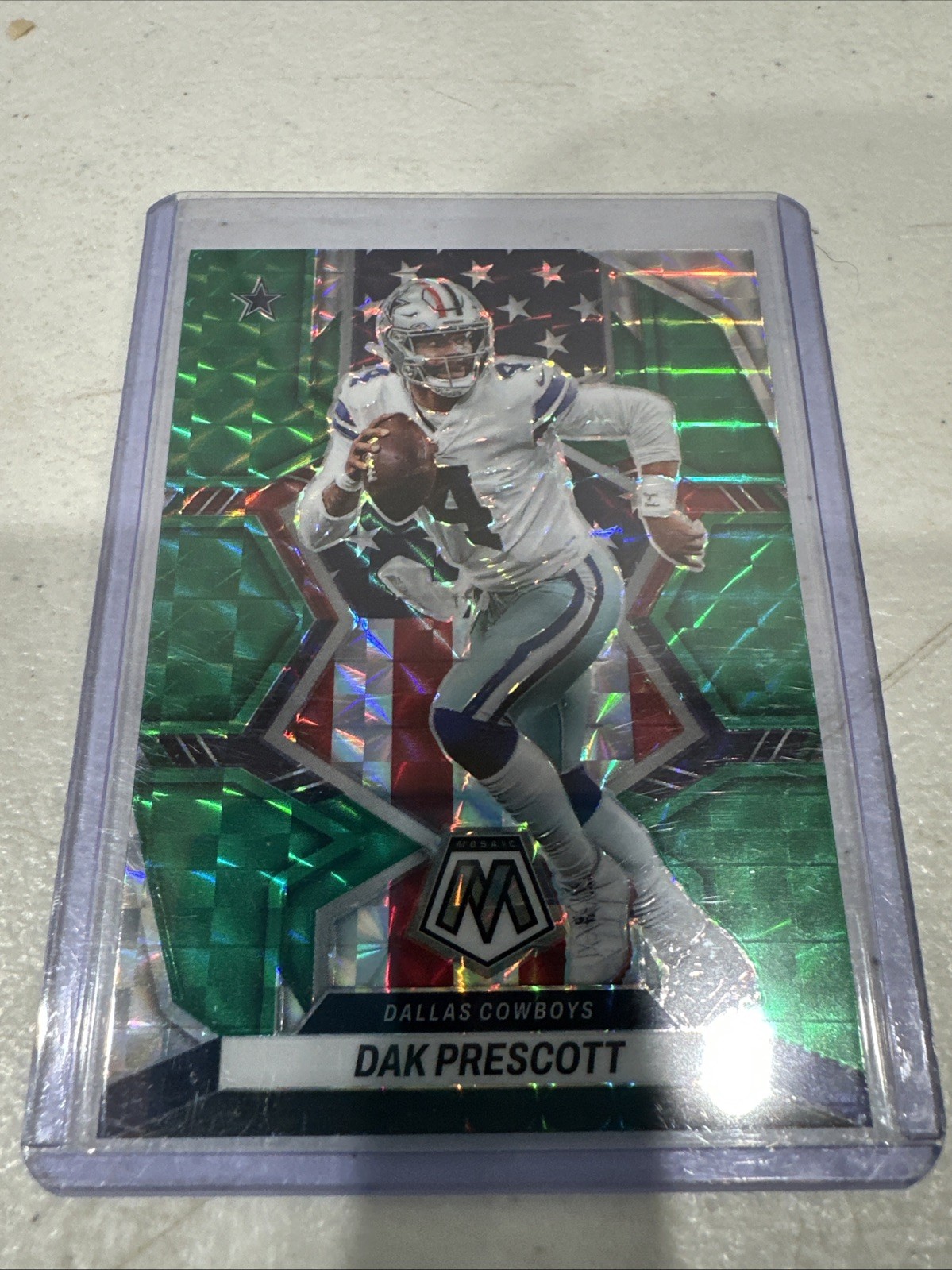 Dak Prescott - 2022 Panini Mosaic Green Camo Prizm National Pride SP #258