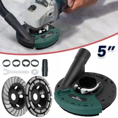 Betonfräse Set | Flex Winkelschleifer + Staubabsaugung + 2 x Diamantschleiftopf