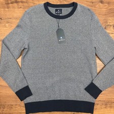 NWT Ben Sherman Mens Medium Ben Sherman Birdseye Crewneck Sweater Golf Preppy