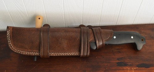 IPAK D2 Custom Survival Knife and Leather Sheath NEW - Picture 7 of 7