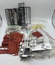 Large Lot of Mixed Plastic Train Building , Signs Parts and Pieces
