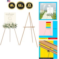 Elegant Wood Easel Stand for Art Display - Lightweight Beech Tripod