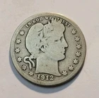 1912 Barber Silver Quarter
